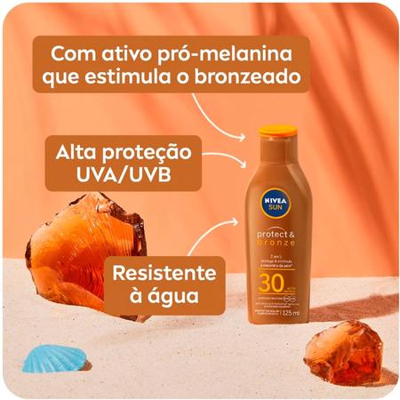 Imagem de Protetor Solar Corporal Protect &amp Bronze FPS 30 Nivea Sun 125ml