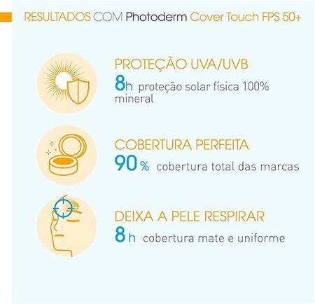 Imagem de Protetor Solar Facial Bioderma Photoderm Cover Touch Pele Oleosa Cor Clara FPS50 40g