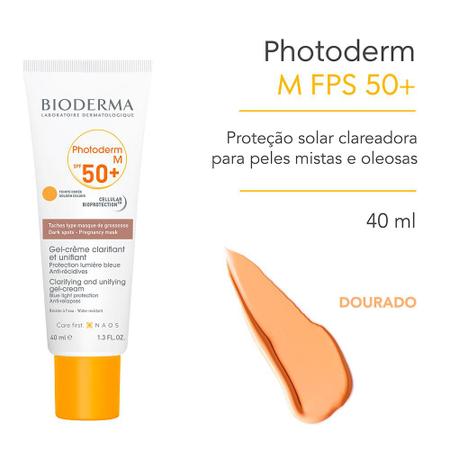 Imagem de Protetor Solar Facial Bioderma Photoderm M Teinte Doree FPS 50