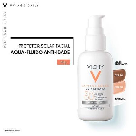 Imagem de Protetor Solar Facial com Cor Vichy  UV-Age Daily FPS60