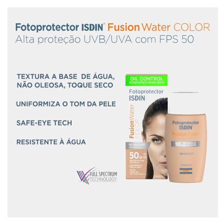 Imagem de Protetor Solar Facial Isdin -  Fotoprotector Fusion Water Color FPS 50+
