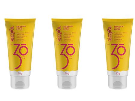 Imagem de Protetor Solar Facial Toque Seco Ricosol Fps30 50g - Kit3und