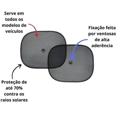 Imagem de Protetor Solar Parabrisas Lateral - Kit 4 Peças