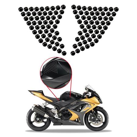Imagem de Protetor Tanque Adesivo Lateral Moto Universal Bolinha Transparente