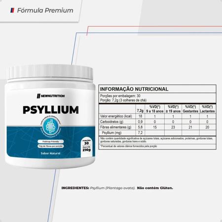 Imagem de Psyllium Fibra Alimentar em Pó 216g New Nutrition