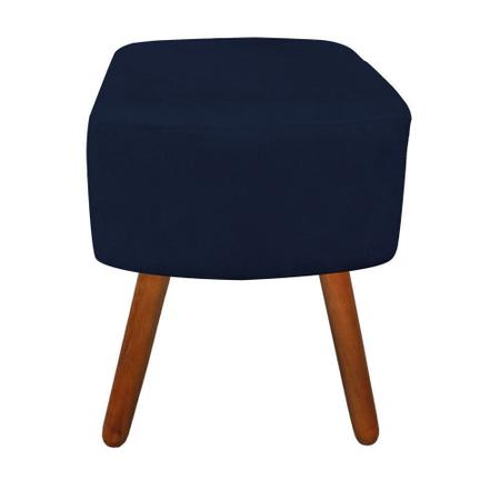 Imagem de Puff Decorativo Curvo Agatha Suede Azul Marinho - D'Rossi