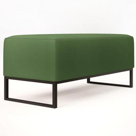 Imagem de Puff Decorativo Para Sala De Estar Cléo W01 Base de Ferro 90cm Facto Verde Musgo - Lyam Decor