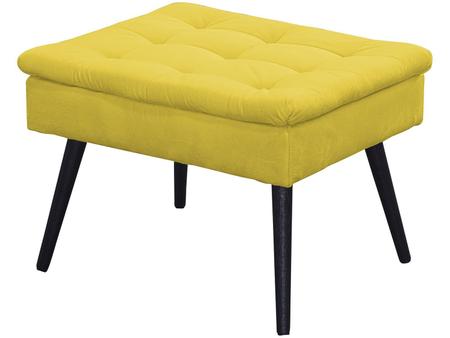 Imagem de Puff Decorativo Retangular Amarelo Conforto