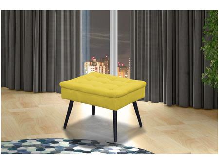 Imagem de Puff Decorativo Retangular Amarelo Conforto