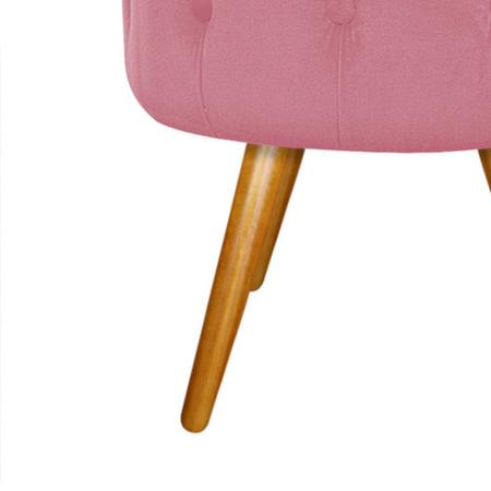 Imagem de Puff Londres Baú Palito Mel Suede Rosa Bebê - ADJ Decor