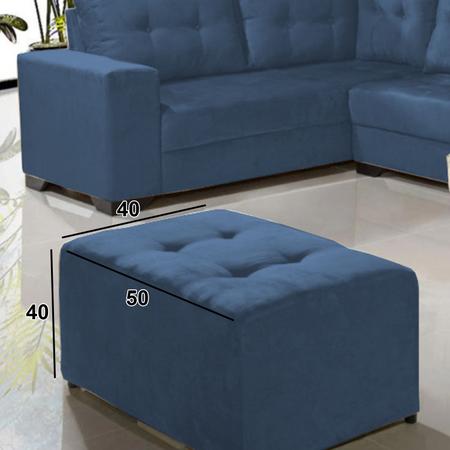 Puff Quadrado Decoração Sala E Quarto Pérola - R$ 317,9