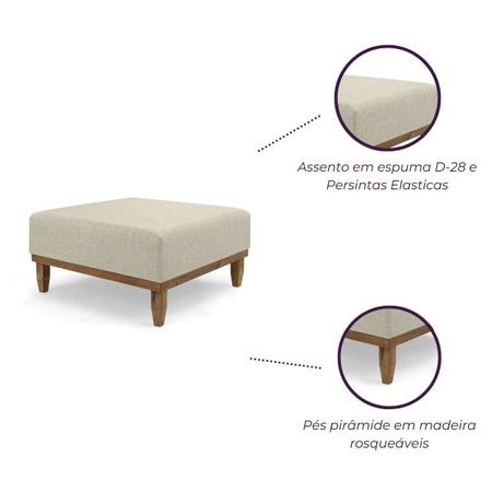 Puff Quadrado de Linho para Sala  Decore Casa - Decore Casa - design  mineiro