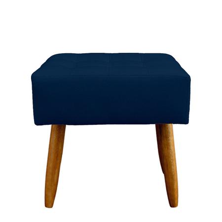 Puff Retangular para Sala e Quarto Palito Mel Suede Azul Royal