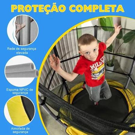 Imagem de Pula Pula Cama Elástica Trampolim Infantil 1.55m com rede