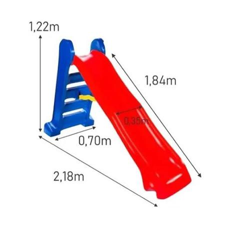 Imagem de Pula Pula Trampolim Cama Elástica 1,83m + Piscina de Bolinhas Quadrada 1,50m + Escorregador Grande + Gangorra 1 Lugar Rotoplay