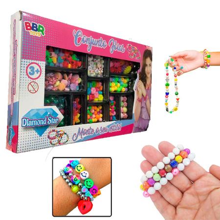 Conjunto Miçangas com Braceletes Meninas Infantil 203 peças - Bbr Taoys -  Lojas Magal