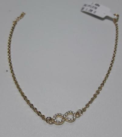 Imagem de  Pulseira Bailarina Com Infinito Ouro 18k