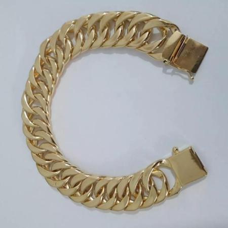 Imagem de Pulseira Banhada Ouro 18K 16Mm Brilhosa E Elegante