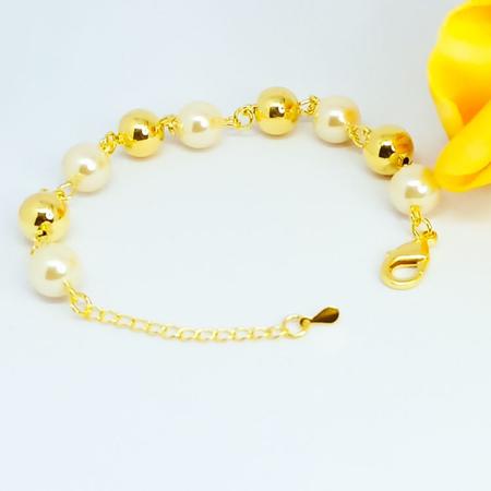 Imagem de Pulseira Bolas Banhado a Ouro 18k