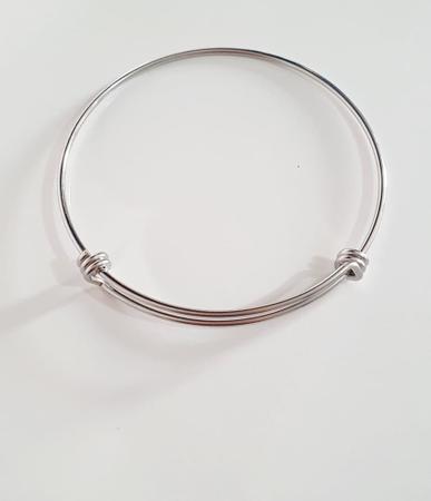 Imagem de Pulseira Bracelete aro aço cirúrgico inox pode molhar