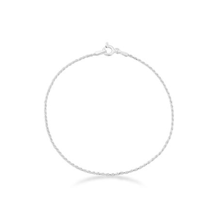 Imagem de Pulseira Cordão Baiano Fino 1,1mm Prata 925