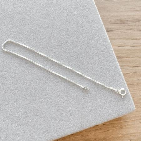 Imagem de Pulseira Cordão Baiano Fino 1,1mm Prata 925