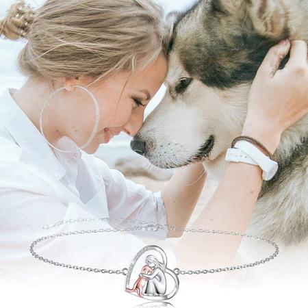 Imagem de Pulseira de prata 925 para cães de estimação Infinity Woman Gift