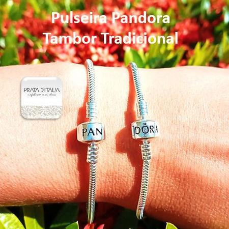 Imagem de Pulseira Estilo Pandora Prata Italiana 925 Tambor Tradicional