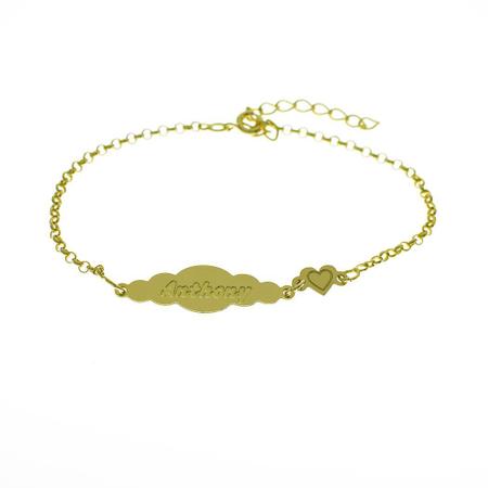 Pulseira Feminina Personalizada Nome Antonella Banhada Ouro 18K - 999002238  - Shop Horus - Pulseira e Bracelete - Magazine Luiza