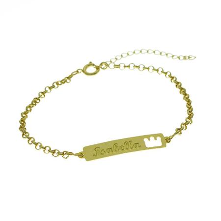 Pulseira Feminina Personalizada Nome Ester Banhada Ouro 18K - 999002306 -  Dourado