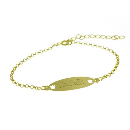 Pulseira Feminina Personalizada Nome Ester Banhada Ouro 18K - 999002306 -  Dourado