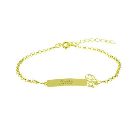 Pulseira Feminina Personalizada Nome Antonella Banhada Ouro 18K - 999002238  - Shop Horus - Pulseira e Bracelete - Magazine Luiza