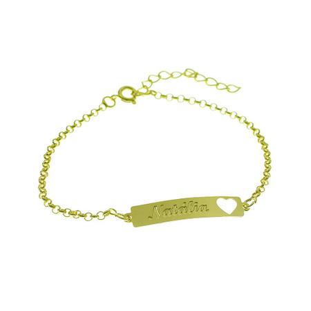 Pulseira Feminina Personalizada Nome Ester Banhada Ouro 18K - 999002306 -  Dourado