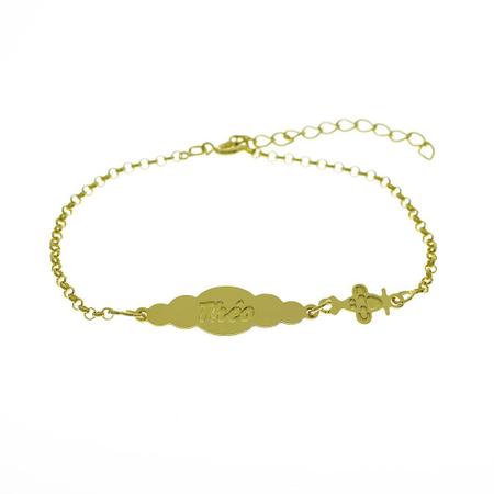 Pulseira Feminina Personalizada Nome Ester Banhada Ouro 18K - 999002306 -  Dourado