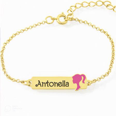 Pulseira Feminina Personalizada Nome Antonella Banhada Ouro 18K - 999002238  - Shop Horus - Pulseira e Bracelete - Magazine Luiza