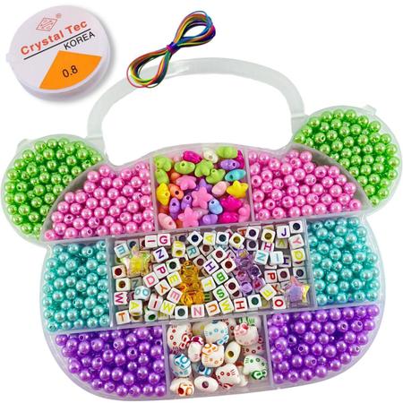 Kit Miçanga Montagem Pulseira Bijuteria Colar Infantil - Focu's Ecomm -  Miçangas - Magazine Luiza