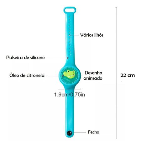 Imagem de Pulseira Infantil Repelente Anti-Mosquito à Prova d'Água