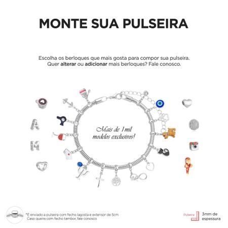 Imagem de Pulseira Instagram 20K Para Pandora Berloque Banhado a Prata 925