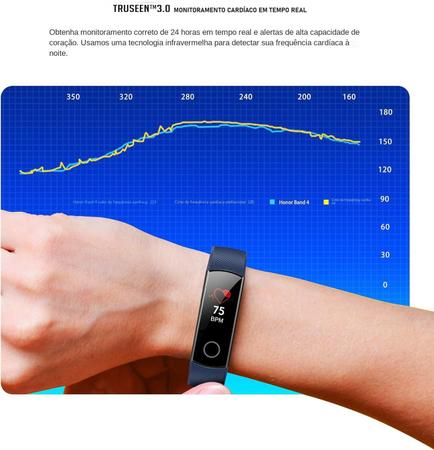 Imagem de Pulseira Inteligente Smartband Huawei Honor Band 4 - tela 0.95 cor Azul Royal