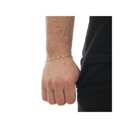 Imagem de Pulseira Masculina Ouro 18k Quadrada Grossa