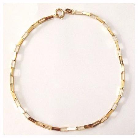 Imagem de Pulseira Masculina Ouro Amarelo Elo Cadeado 18k 750 Maciça