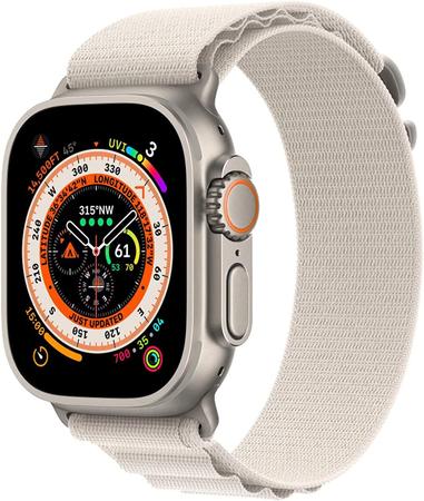 Pulseira de Couro para Apple Watch 45mm 44mm 42mm 49mm (Branco)