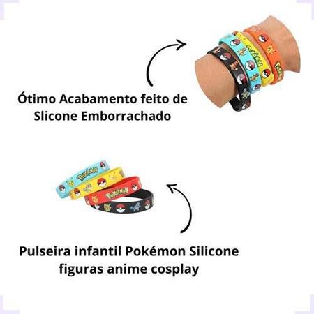 Imagem de Pulseira Pokémon Luminosa Pikachu E Amigos 6,5Cm Infantil