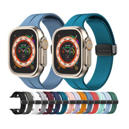 Pulseira de relógio de silicone com gravação flamingo para Apple Watch  Ultra 49mm/Série 8&7 45mm/