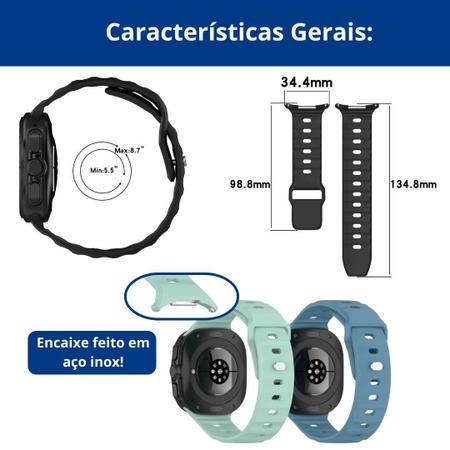 Imagem de Pulseira Silicone Maleável Para Galaxy Watch Ultra 47Mm