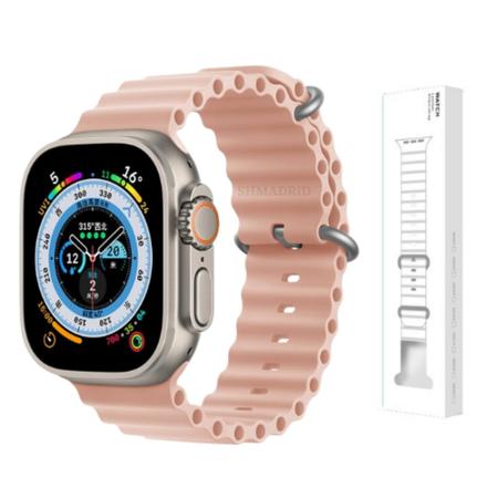 Pulseira de relógio de silicone com gravação flamingo para Apple Watch  Ultra 49mm/Série 8&7 45mm/
