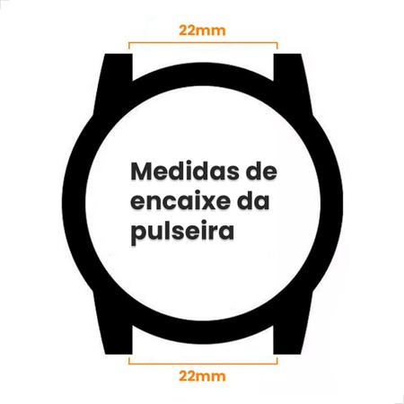 Imagem de Pulseira Silicone Para Smartwatch Relógio Inteligente Esporte Encaixe Avulsa 20mm / 22mm Com NF