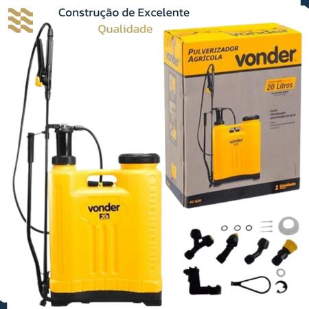 Imagem de Pulverizador costal vonder manual 20l bomba agrícola