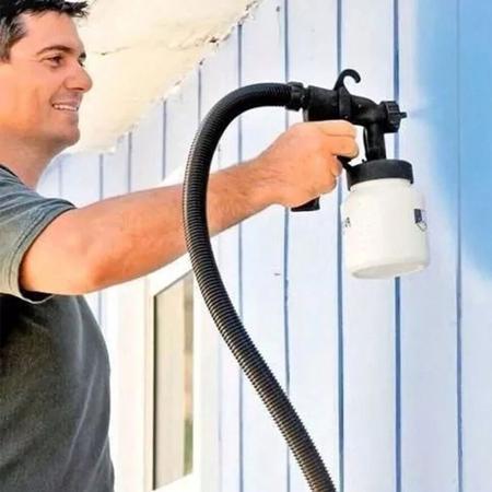 Imagem de Pulverizador de Pintura Compressor Tinta Maquina Pintar 650W Esguicho Eletrico 800ml Parede Moveis Casa Limpeza