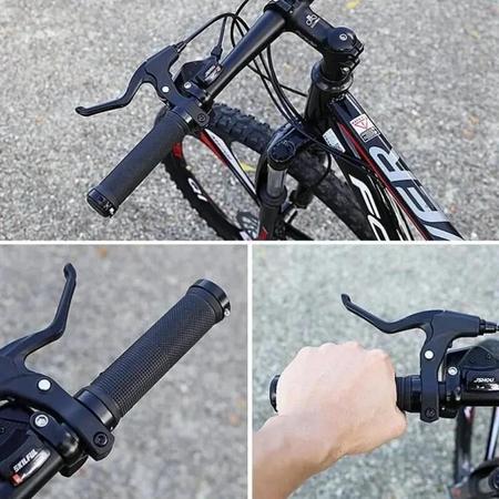 Imagem de Punhos de guiador de bicicleta antiderrapante, Alloy Lock on, Bloqueio de alumínio duplo, Alloy Lock